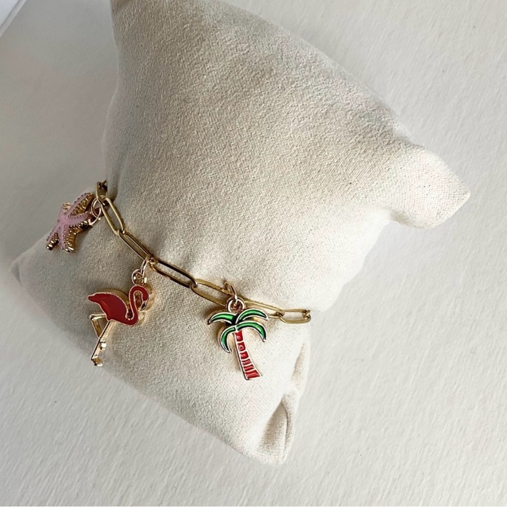 Stainless Steel Beach Charm Bracelet